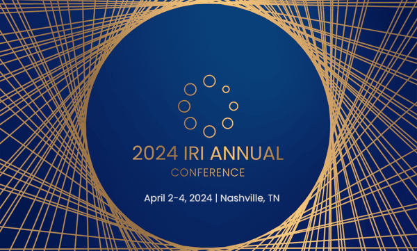 IRI 2024 Annual Conference logo with date and location.